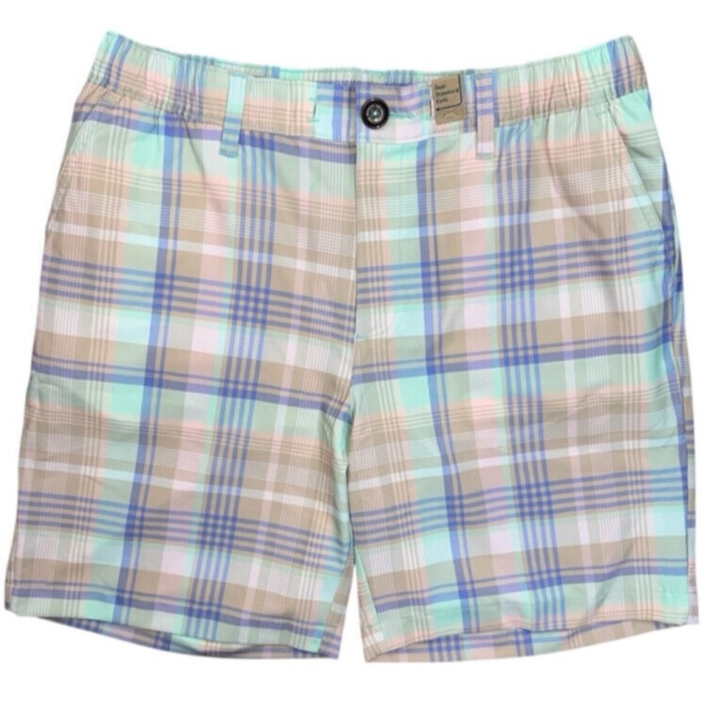 Chubbie Size Medium 8" Everywear Performance Shorts Breaking Plaid NWT